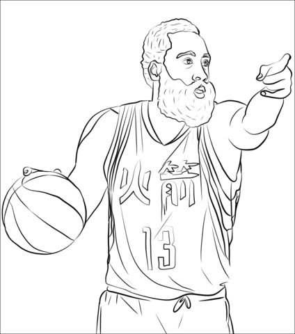 James Harden Coloring Page